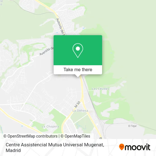Centre Assistencial Mutua Universal Mugenat map
