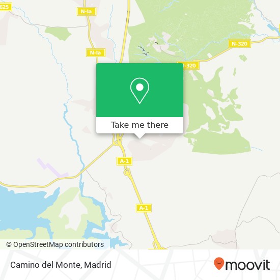 mapa Camino del Monte