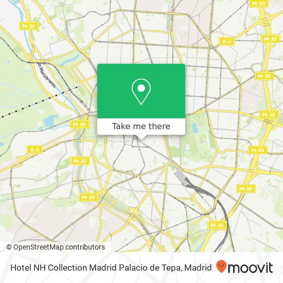 Hotel NH Collection Madrid Palacio de Tepa map