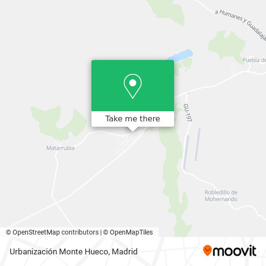 mapa Urbanización Monte Hueco