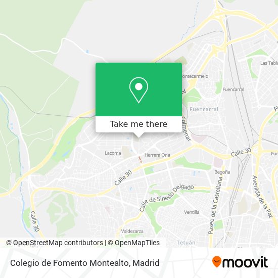 mapa Colegio de Fomento Montealto