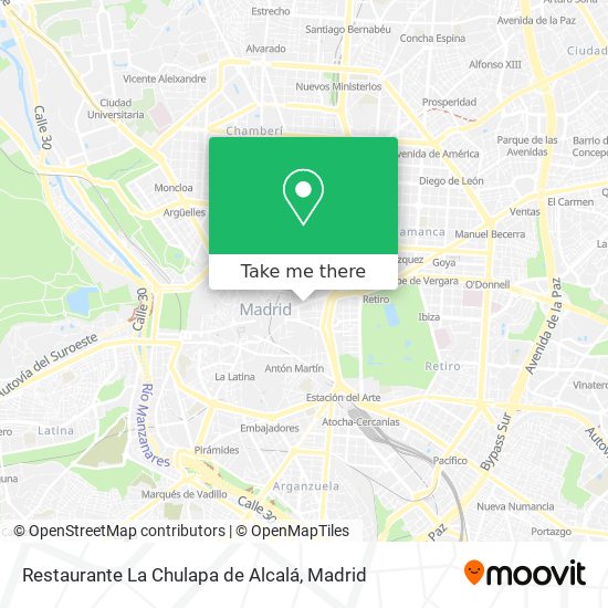 Restaurante La Chulapa de Alcalá map