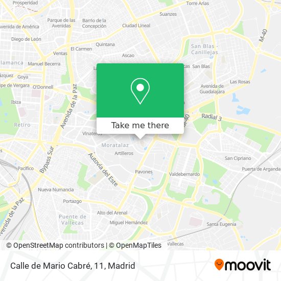 mapa Calle de Mario Cabré, 11