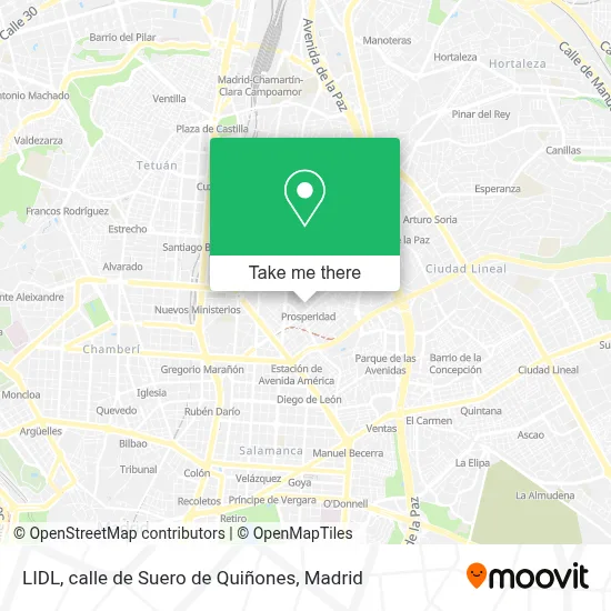 LIDL, calle de Suero de Quiñones map