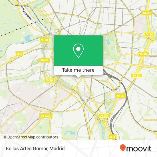 Bellas Artes Gomar map