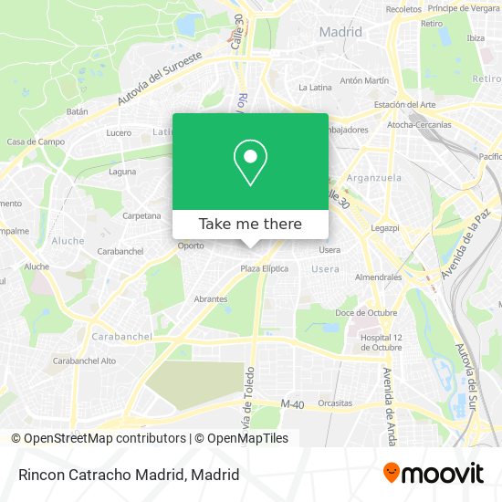 Rincon Catracho Madrid map