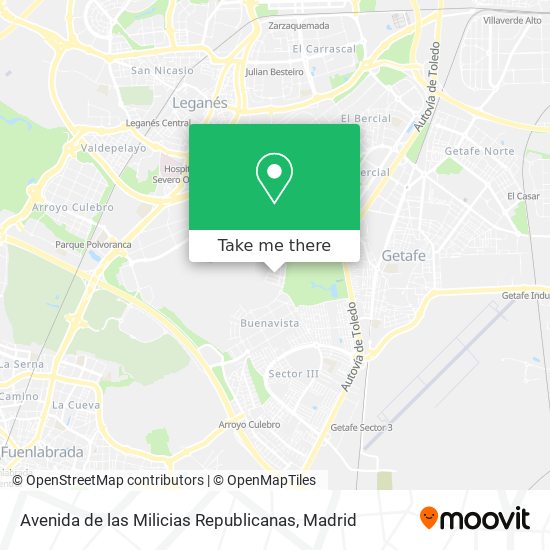 Avenida de las Milicias Republicanas map