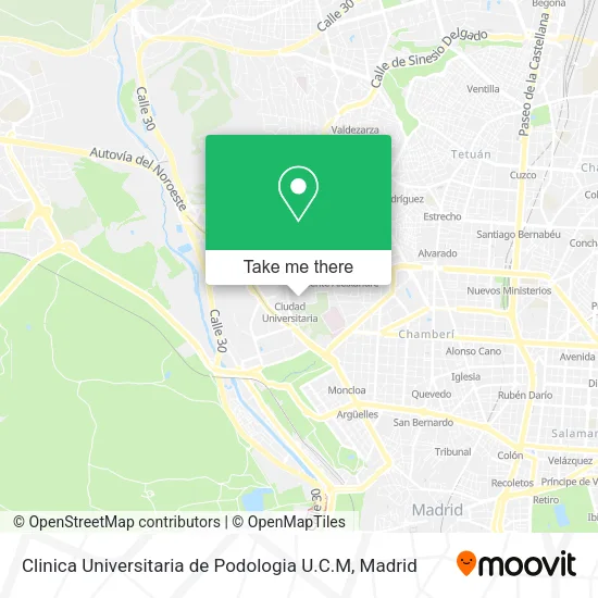 Clinica Universitaria de Podologia U.C.M map