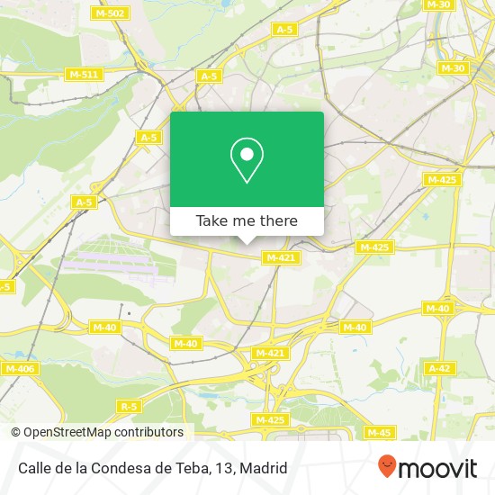 mapa Calle de la Condesa de Teba, 13