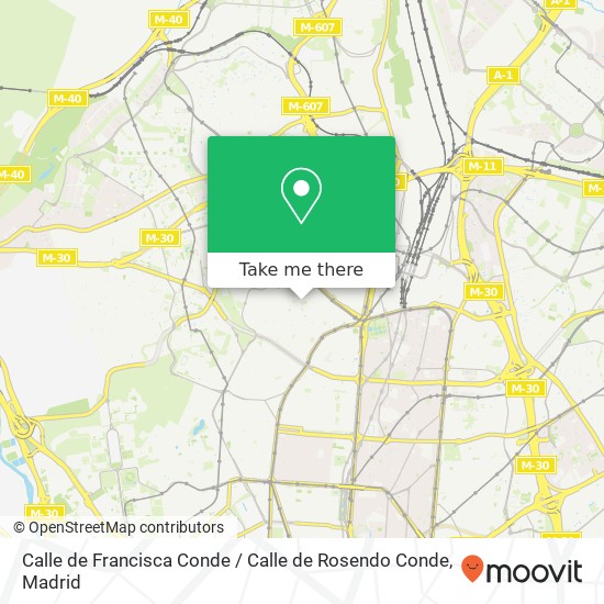 mapa Calle de Francisca Conde / Calle de Rosendo Conde