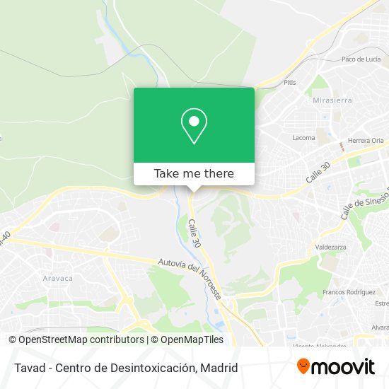 Tavad - Centro de Desintoxicación map
