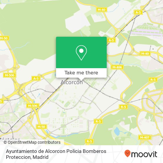 Ayuntamiento de Alcorcon Policia Bomberos Proteccion map