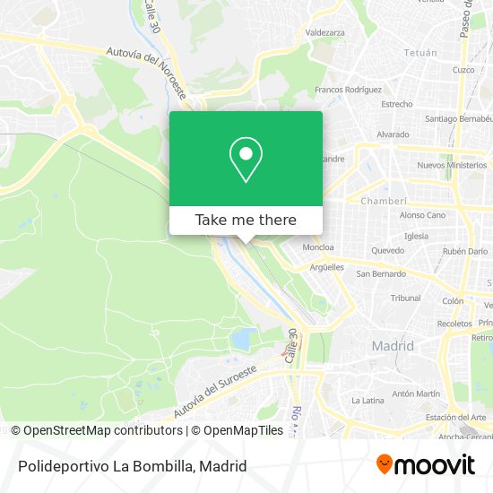Polideportivo La Bombilla map