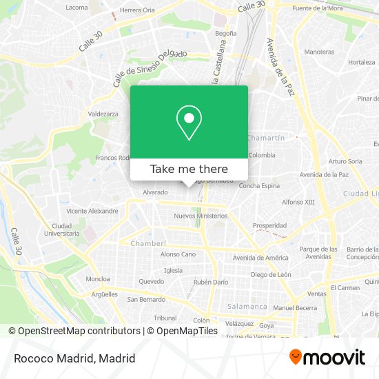 mapa Rococo Madrid