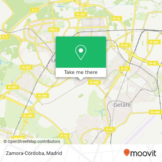 Zamora-Córdoba map