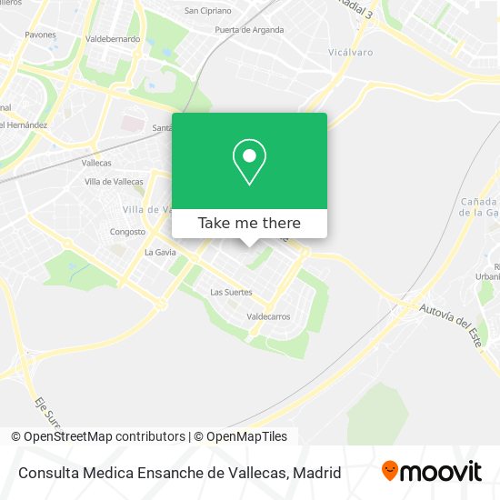 mapa Consulta Medica Ensanche de Vallecas