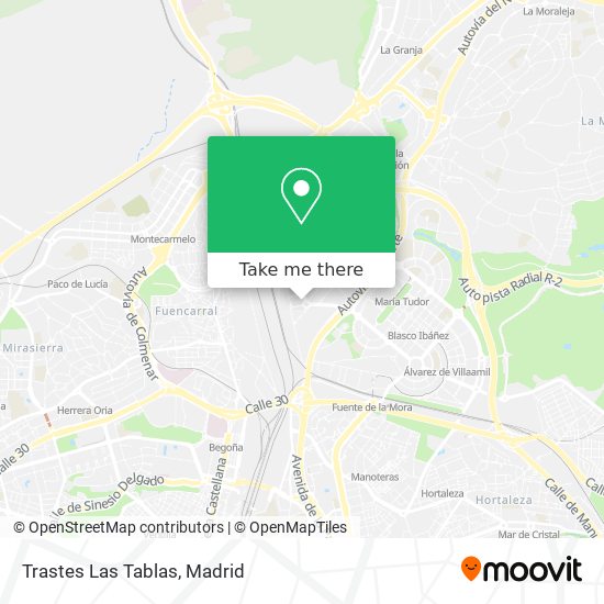 Trastes Las Tablas map