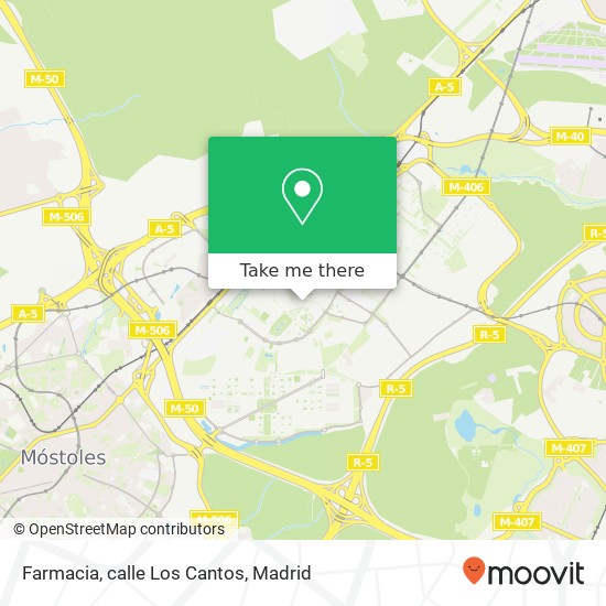 Farmacia, calle Los Cantos map