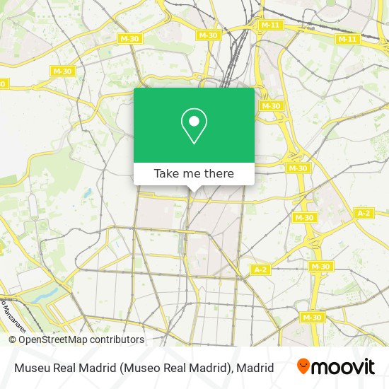 mapa Museu Real Madrid (Museo Real Madrid)