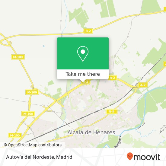 Autovía del Nordeste map