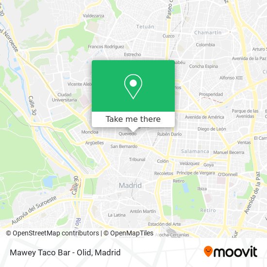mapa Mawey Taco Bar - Olid