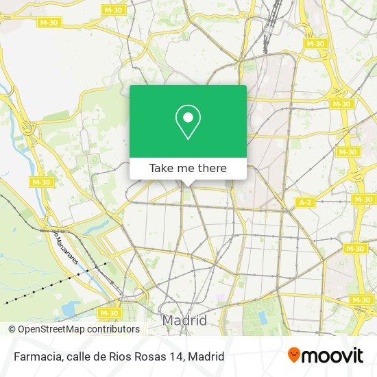 mapa Farmacia, calle de Rios Rosas 14