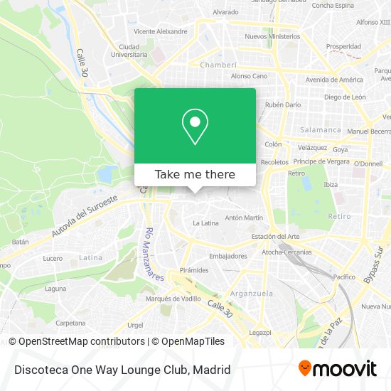 Discoteca One Way Lounge Club map