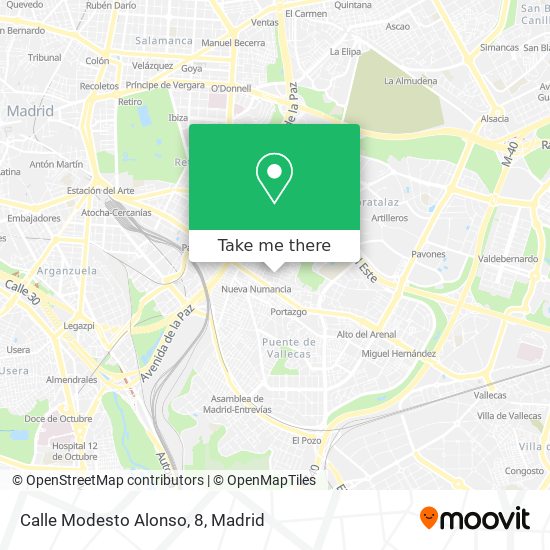 mapa Calle Modesto Alonso, 8