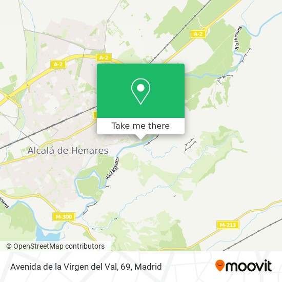 mapa Avenida de la Virgen del Val, 69