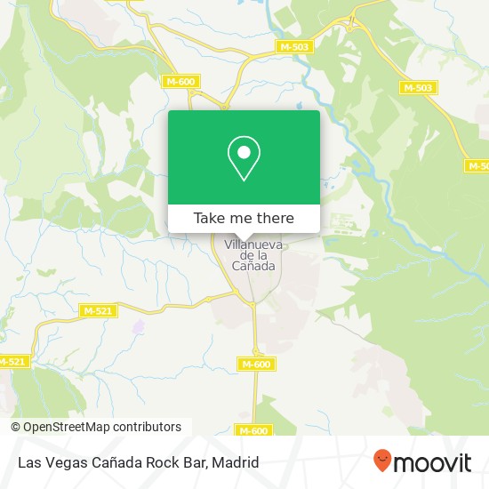 Las Vegas Cañada Rock Bar map