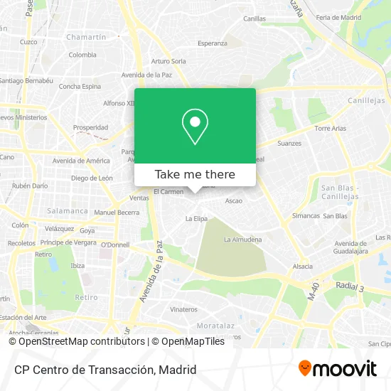 CP Centro de Transacción map