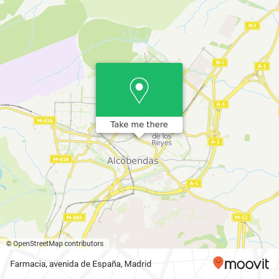 mapa Farmacia, avenida de España