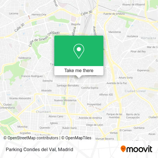 Parking Condes del Val map