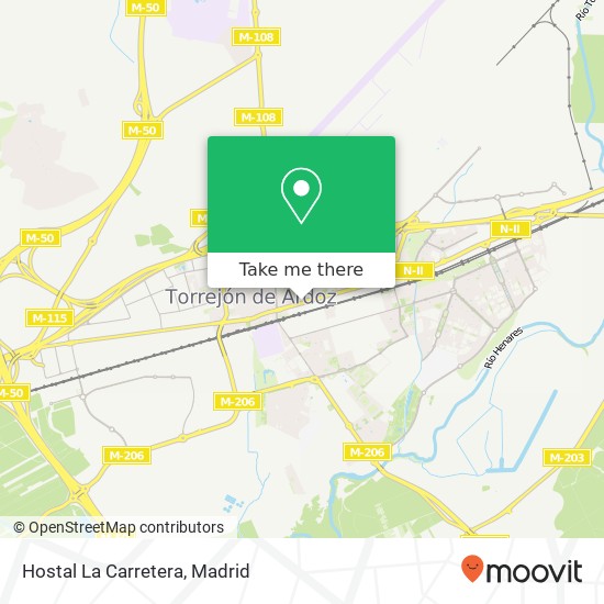 Hostal La Carretera map