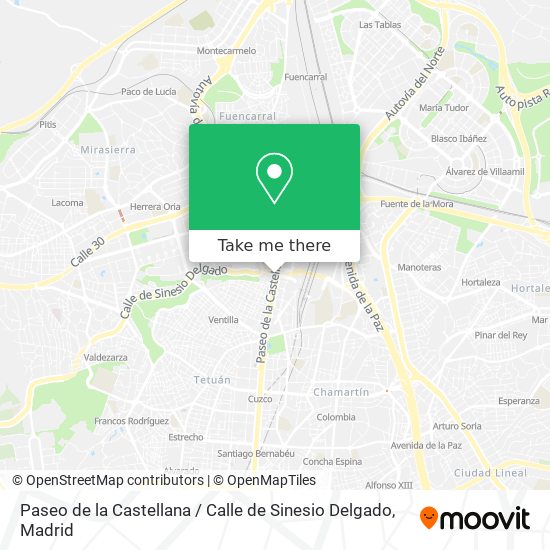 Paseo de la Castellana / Calle de Sinesio Delgado map