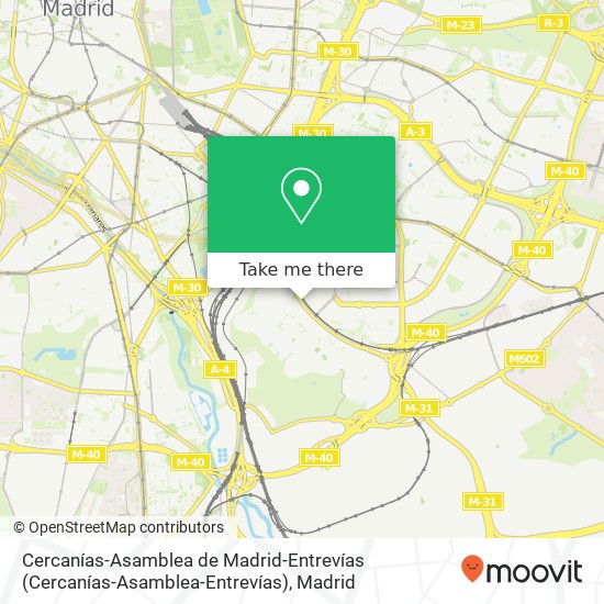 Cercanías-Asamblea de Madrid-Entrevías (Cercanías-Asamblea-Entrevías) map