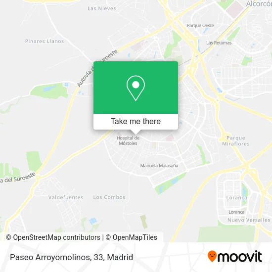 Paseo Arroyomolinos, 33 map