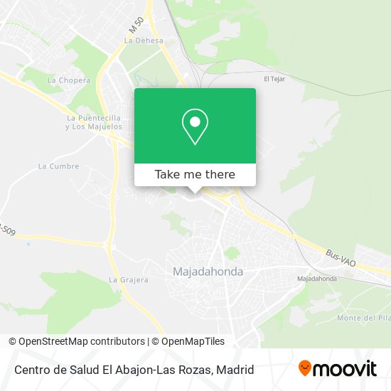 mapa Centro de Salud El Abajon-Las Rozas
