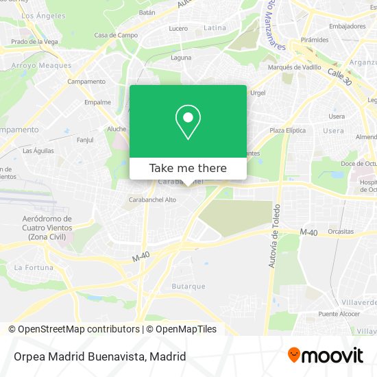 mapa Orpea Madrid Buenavista