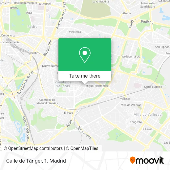 Calle de Tánger, 1 map