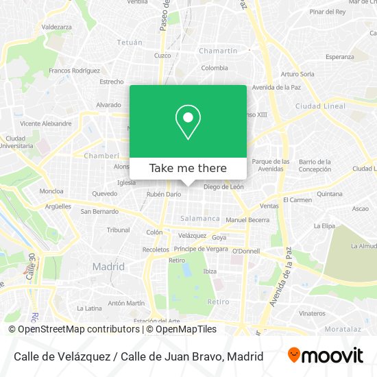 Calle de Velázquez / Calle de Juan Bravo map