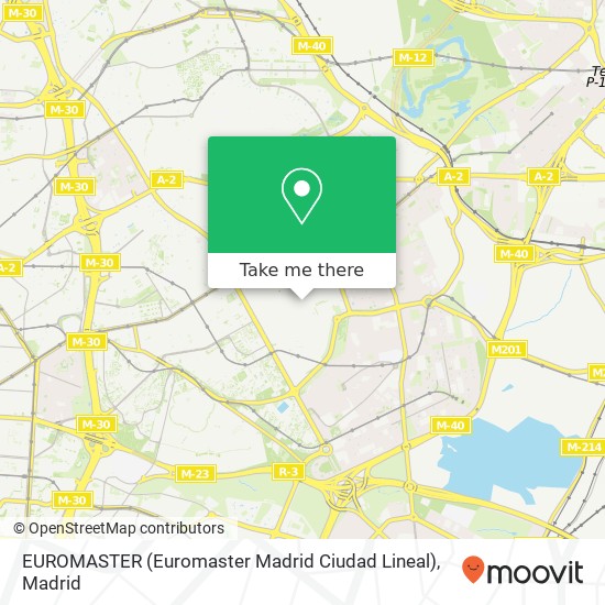 EUROMASTER (Euromaster Madrid Ciudad Lineal) map