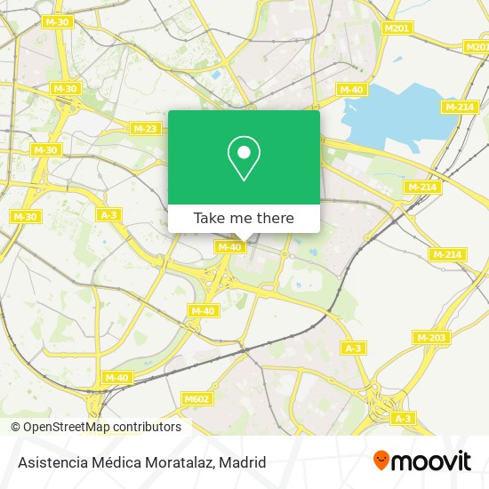 Asistencia Médica Moratalaz map
