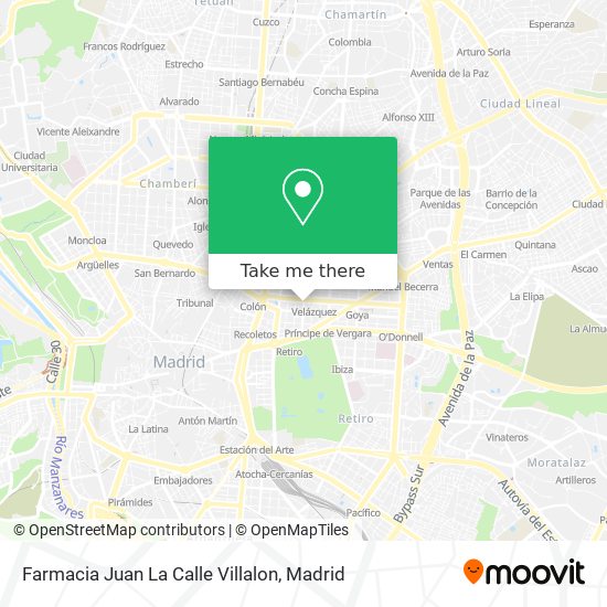 Farmacia Juan La Calle Villalon map