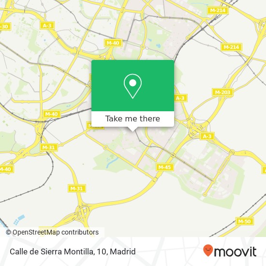 mapa Calle de Sierra Montilla, 10