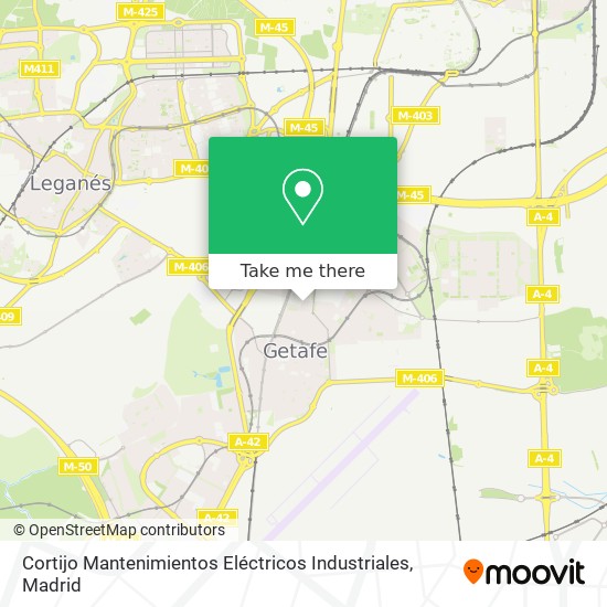 mapa Cortijo Mantenimientos Eléctricos Industriales