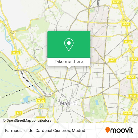 mapa Farmacia, c. del Cardenal Cisneros