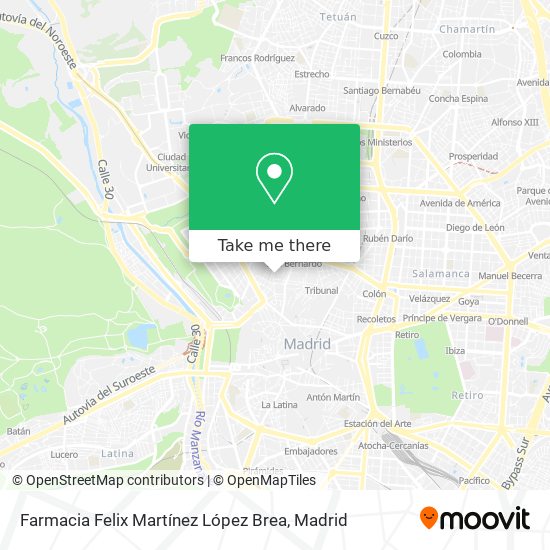 Farmacia Felix Martínez López Brea map