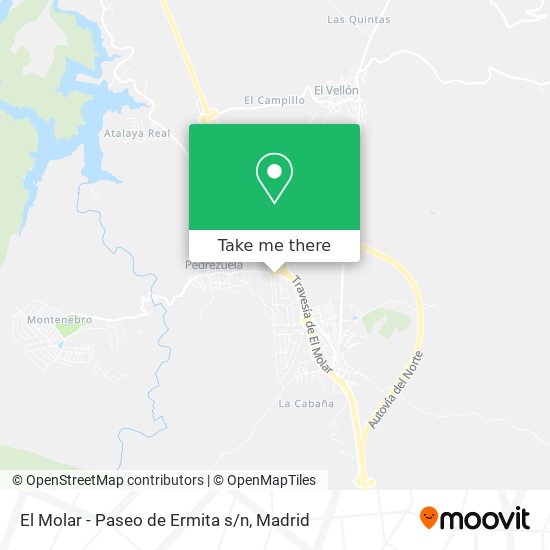 mapa El Molar - Paseo de Ermita s/n