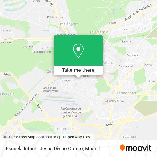 mapa Escuela Infantil Jesús Divino Obrero